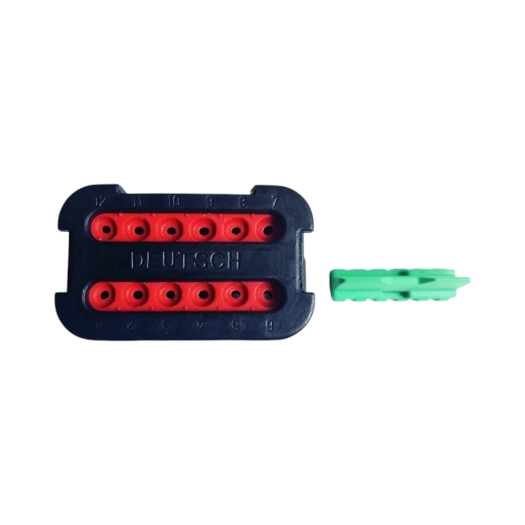 CONECTOR 12 PINES HEMBRA. SELLO SEGURO DEUTSCH 1028801 DT04-12P-E005