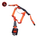 CINTURON SEGURIDAD RETRACTIL 3 PUNTAS CON SENSOR COLOR NARANJA AFDSE3006-1