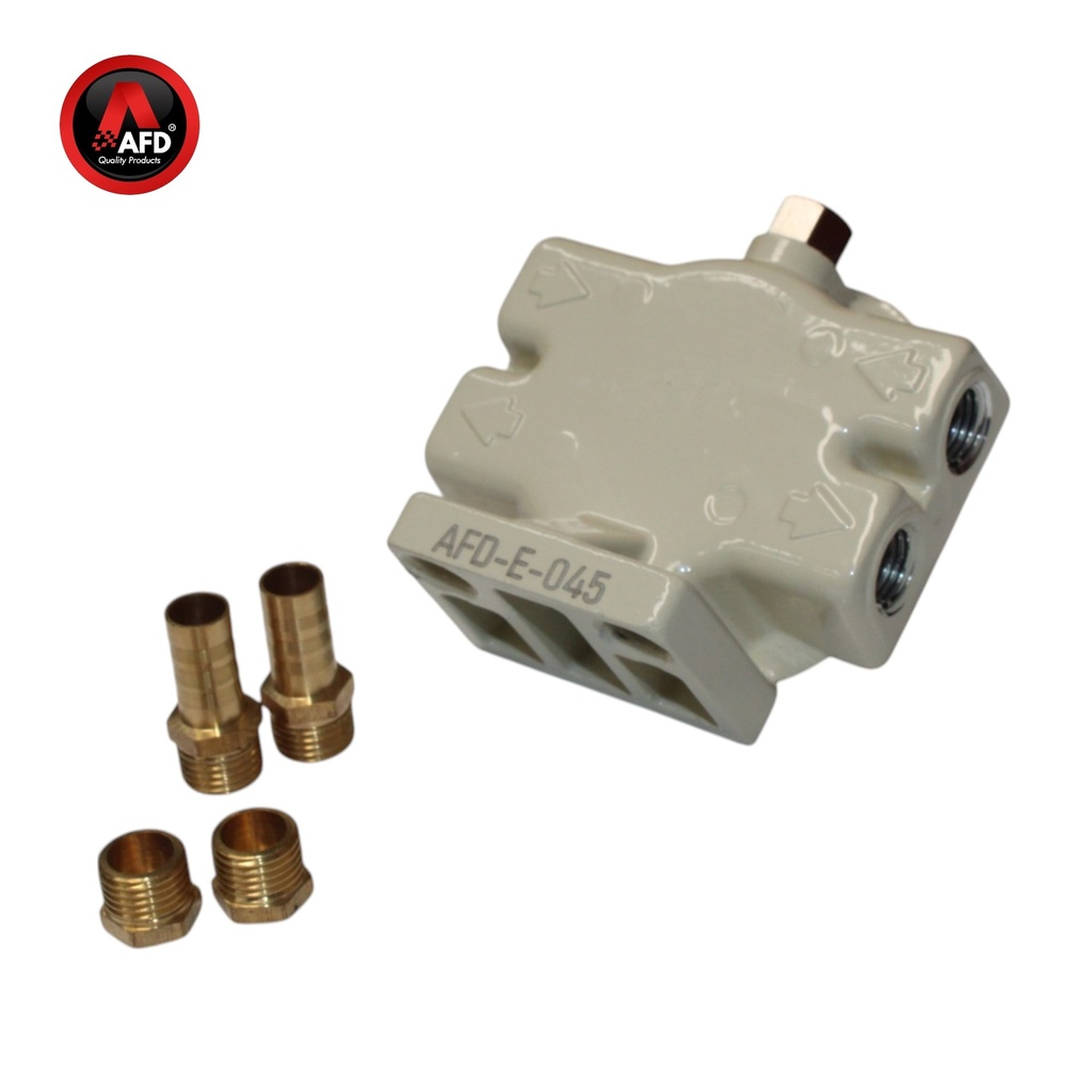 BASE FILTRO COMBUSTIBLE ROSCA FILTRO M18X1.5 CONECTOR IN. SA. 1/4"-18  AFD-E-045