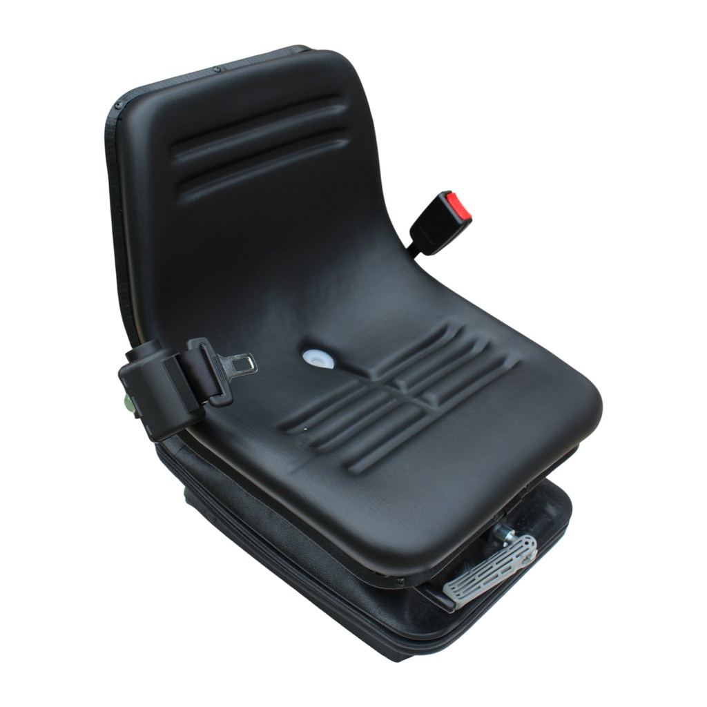 ASIENTO PVC NEGRO SUSPENSIÓN MECANICA C/CINTURON SEGURIDAD AFDYY12-3