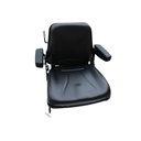 ASIENTO PVC NEGRO MONTACARGA C/REPOSA BRASO FIJO CINTURON  SEGURIDAD SENSOR  ASIENTO AFDYL01