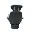 ASIENTO PVC  NEGRO  SUSP. MECANICA BASE GIRATORIA C/REPOSA CABEZA .BRAZO Y CINTURON SEGURIDAD RETRACTIL / AFDYS15-1