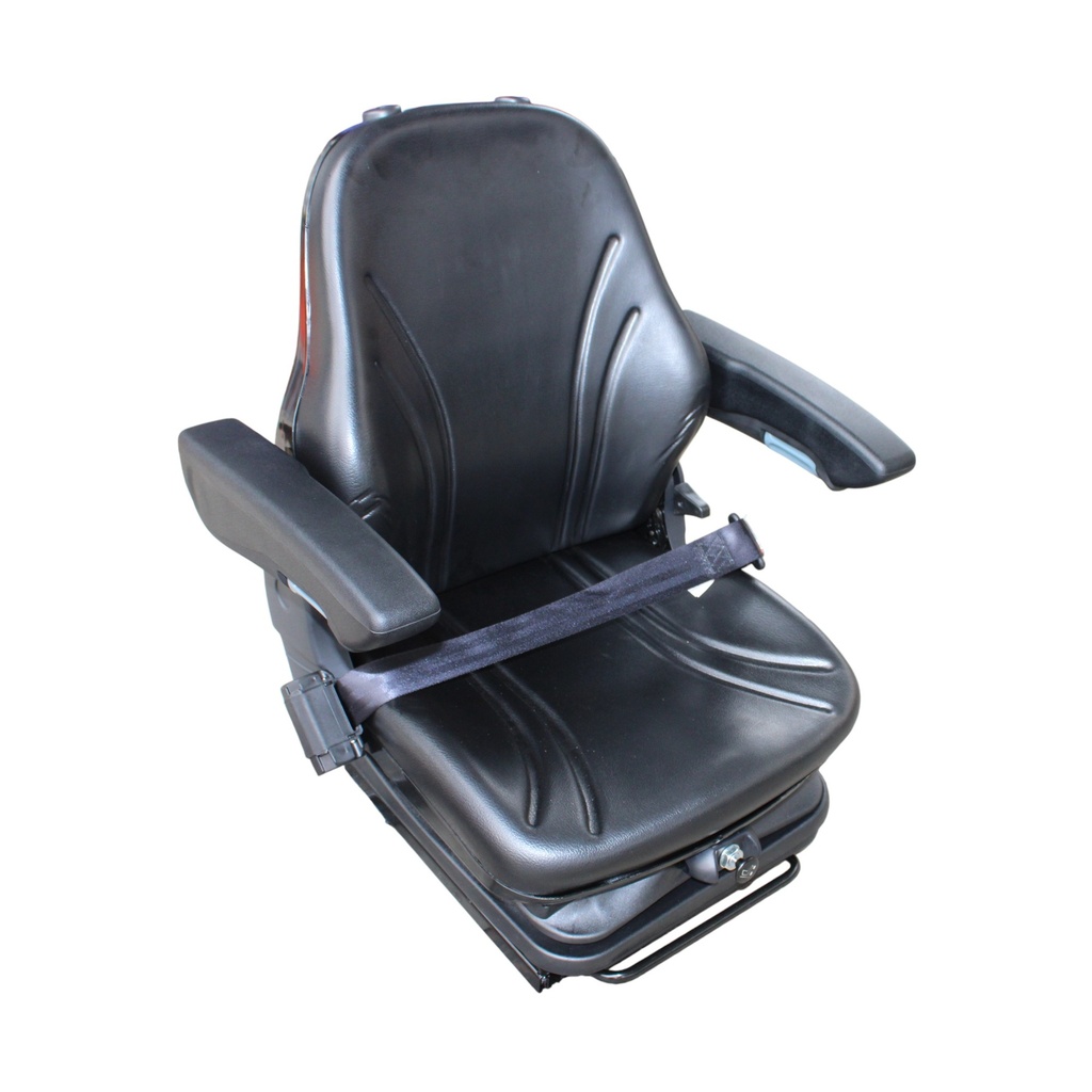 ASIENTO PVC NEGRO SUSP. NEUMATICA 24V C/APOYA BRAZO CINTURON SEGURIDAD CON PORTADOCUMENTOS  AFDTC08-3 