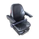ASIENTO PVC NEGRO SUSP. NEUMATICA 24V C/APOYA BRAZO CINTURON SEGURIDAD CON PORTADOCUMENTOS  AFDTC08-3 