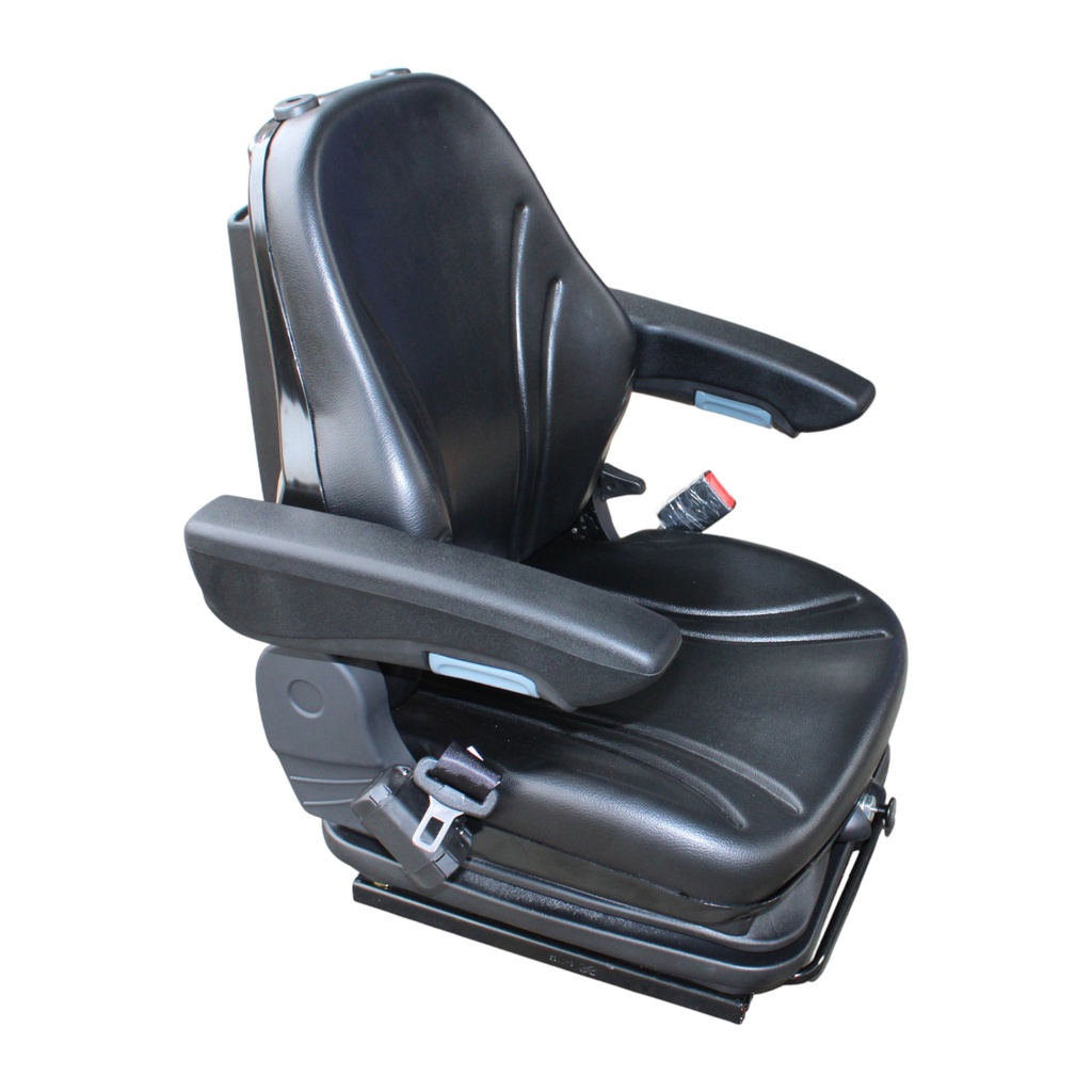 ASIENTO PVC NEGRO SUSP. NEUMATICA 24V C/APOYA BRAZO CINTURON SEGURIDAD CON PORTADOCUMENTOS  AFDTC08-3 