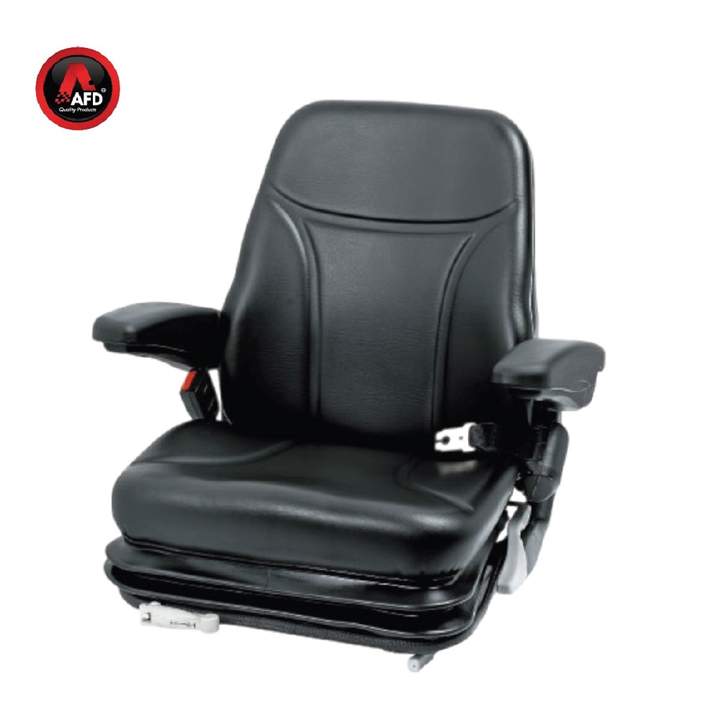 [FSP2216] ASIENTO FULLY ALTO  SUSP. MEC. INTEGRADO - VINILO SKY NEGRO C/APOYA BRAZOS  &  CINTURON FSP2216