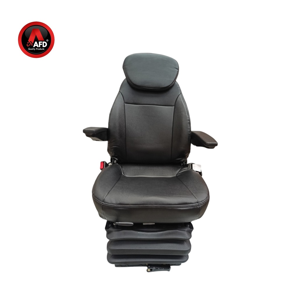 ASIENTO PVC  NEGRO  SUSP. MECANICA C/REPOSA CABEZA . BRAZO AJUSTABLE Y CINTURON SEGURIDAD AFDYS15