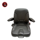 ASIENTO PVC NEGRO C/REPOSA BRAZO AJUSTABLE Y CINTURON SEGURIDAD RETRACTIL / AFDYY23
