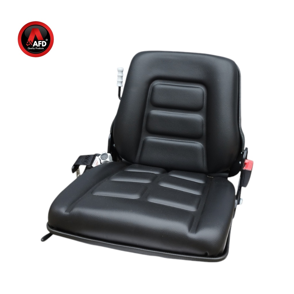 ASIENTO SEMISUSPENSION PVC NEGRO RECLI. CINT. SEGURIDAD RETRACTIL SENSOR SENTADERA MUL001M / AFDYY01