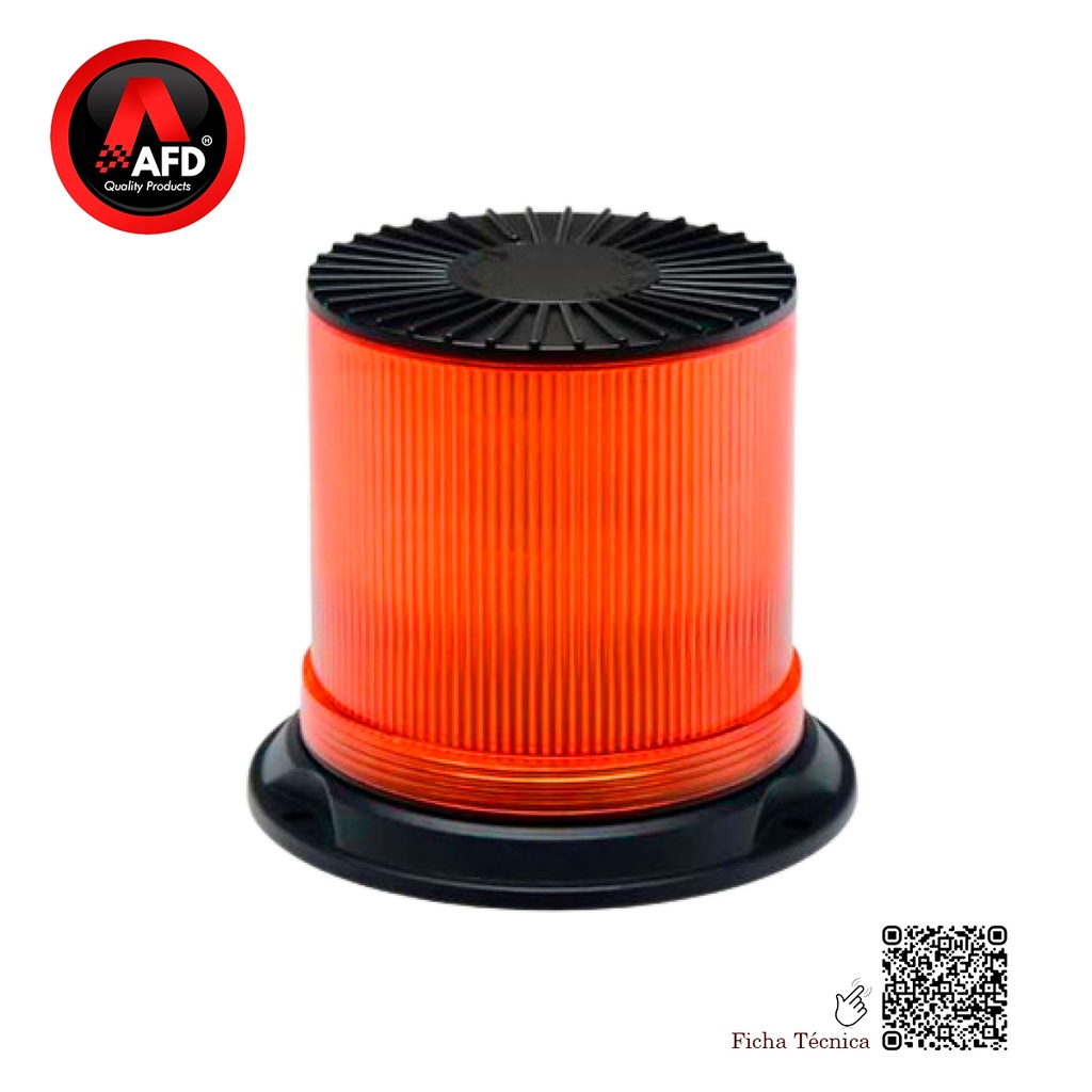 BALIZA LED SERVICIO PESADO AMBAR EMPERNABLE CC12-48V SAE J845   CLASE 1 IP66  AFD816A