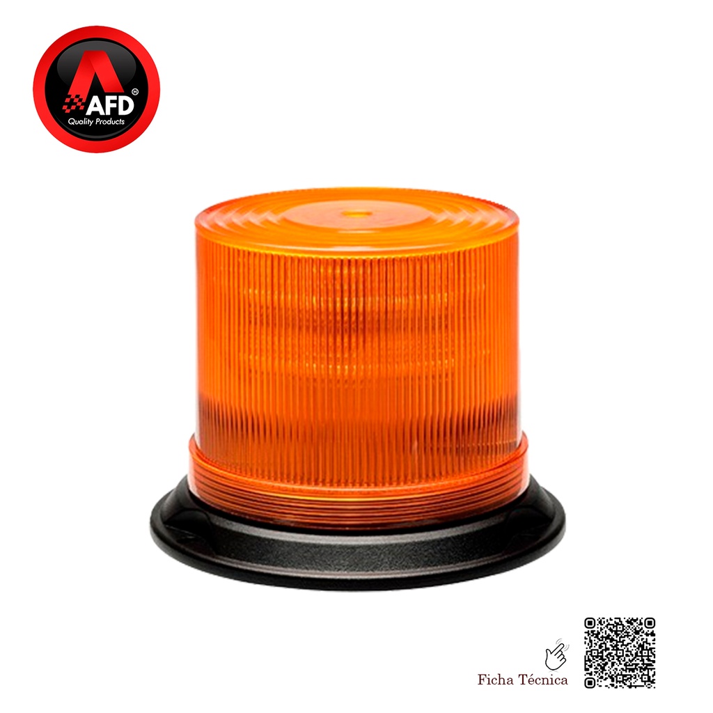 BALIZA LED SERVICIO PESADO AMBAR EMPERNABLE CC12-48V SAE J845 CLASE 1 IP66 AFD817