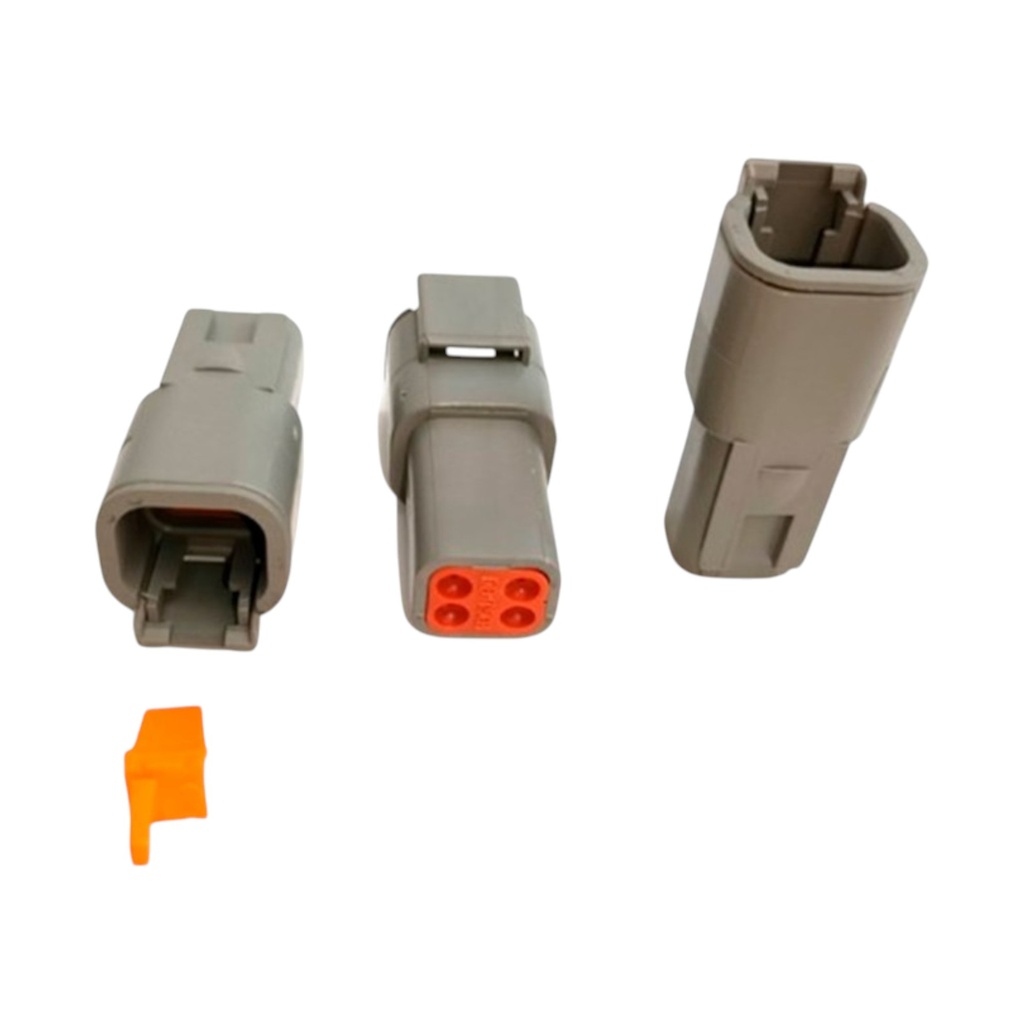CONECTOR 4 PINES HEMBRA SELLOS Y SEGURO DEUTSCH  DTM04-4P