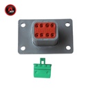 CONECTOR 8 PINES HEMBRA MONTAJE BRIDA ( PASAMURO) DT04-8P-L012