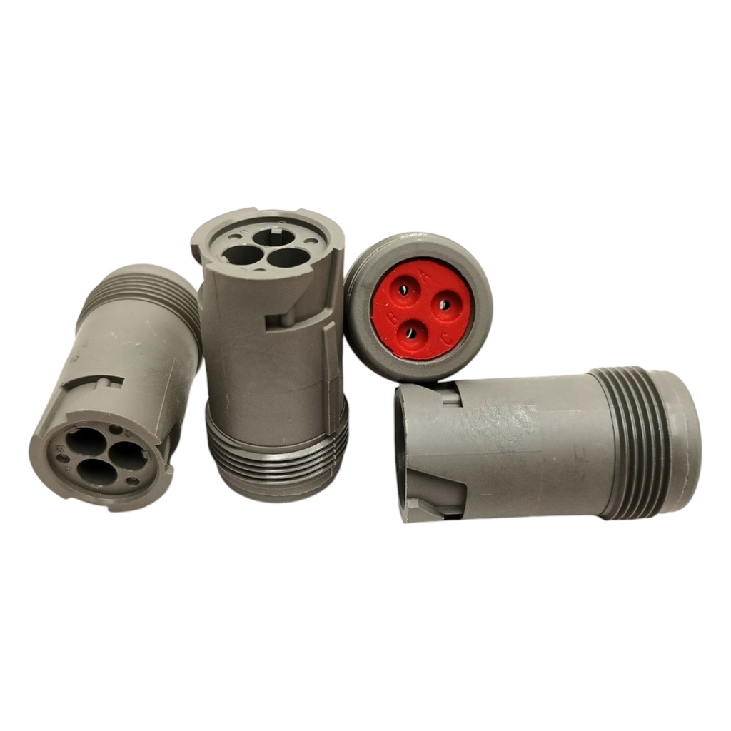 CONECTOR REDONDO 3 PINES MACHO ROSCADO HD14-3-96P