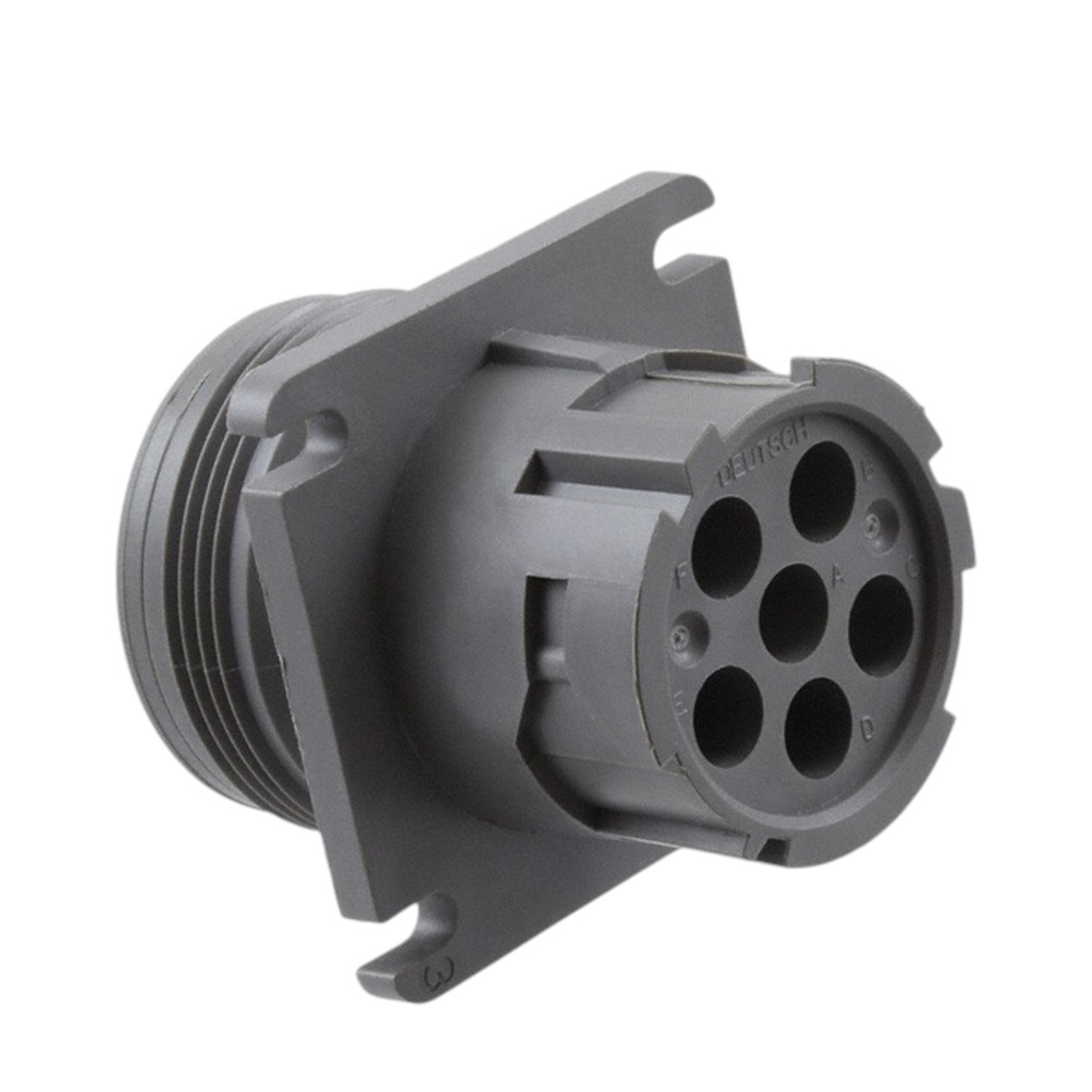 CONECTOR REDONDO 6 PINES HEMBRA TAMAÑO CABLE 10 -14AWG / HD10-6-12P