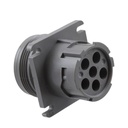 CONECTOR REDONDO 6 PINES HEMBRA TAMAÑO CABLE 10 -14AWG / HD10-6-12P