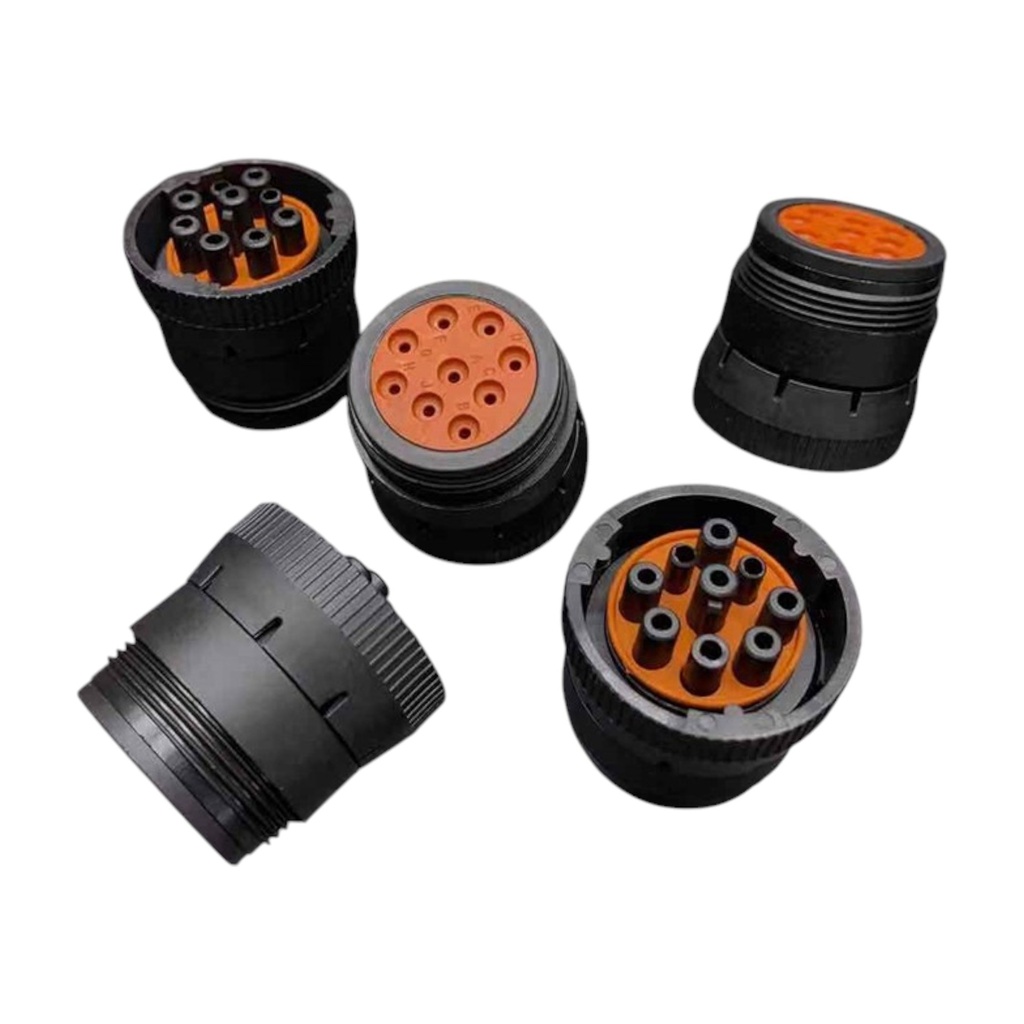 CONECTOR REDONDO 9 PINES  MACHO 13A TAMAÑO CABLE  14 - 20AWG HD16-9-1939S