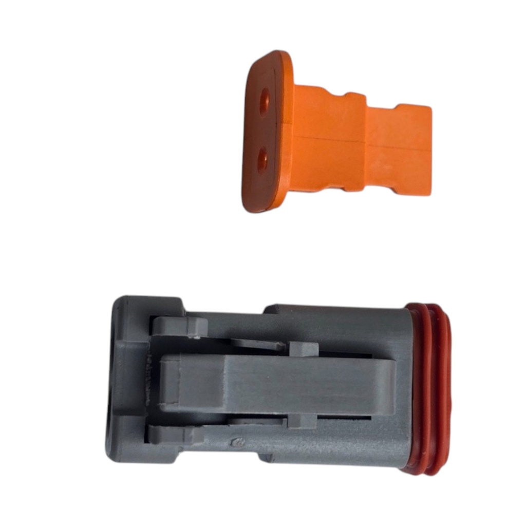 CONECTOR 2 PINES MACHO SELLO Y SEGURO DEUTSCH DT06-2S-E003