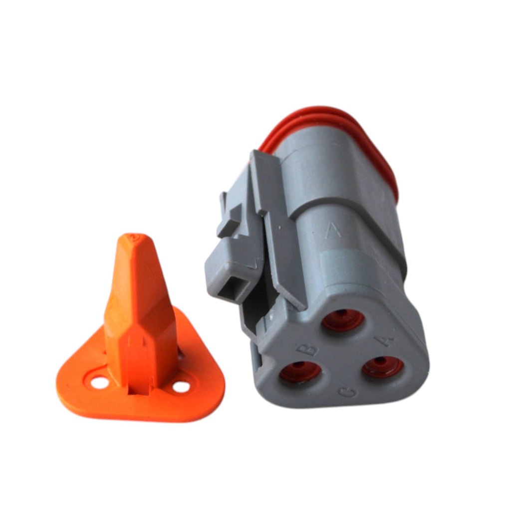 CONECTOR 3 PINES MACHO SELLO Y SEGURO DEUTSCH DT06-3S-E003