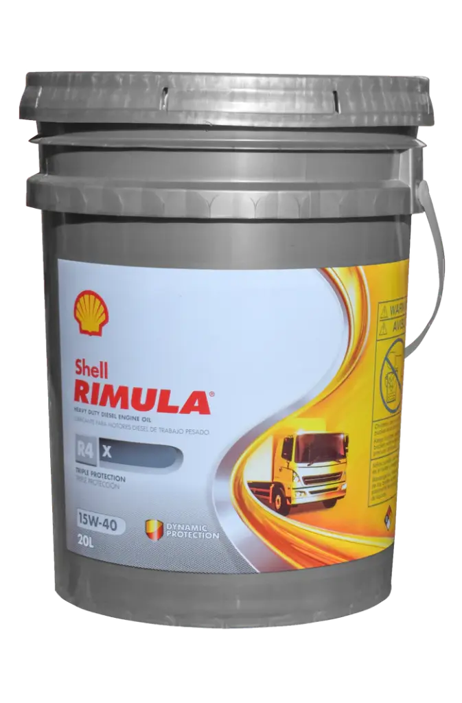 ACEITE MOTOR SHELL RIMULA R4 X 15W40 BALDE 20LT 650645 / 651764 / 3E9713 / 40001805
