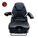 ASIENTO PVC NEGRO SUSP. MECANICA C/REPOSA CABEZA y BRAZO .CINTURON SEGURIDAD PORTADOCUMENTO AFDTF14