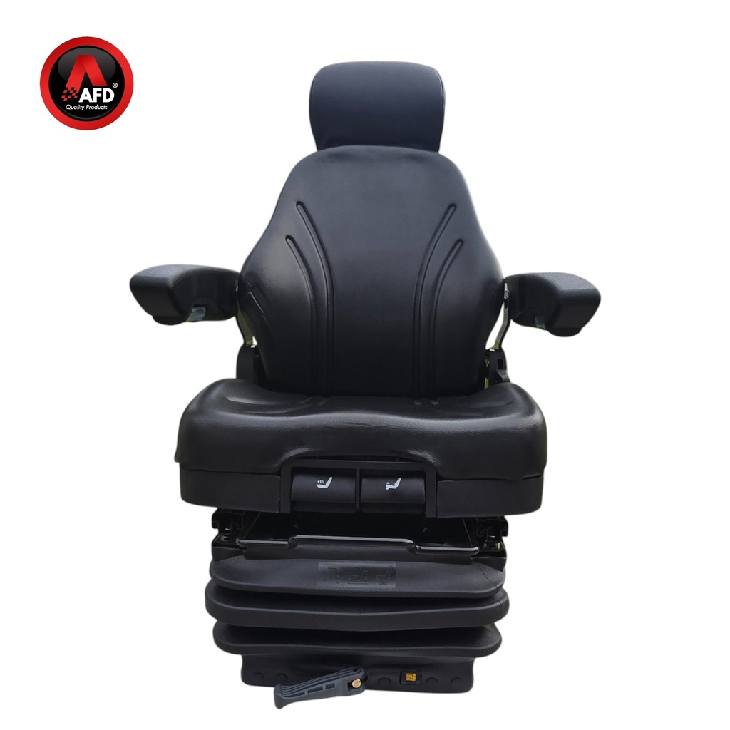[AFDTC08] ASIENTO PVC NEGRO  SUSP. MECANICA C/REPOSA, CABEZA y BRAZO CON PORTADOCUEMNTOS AFDTC08
