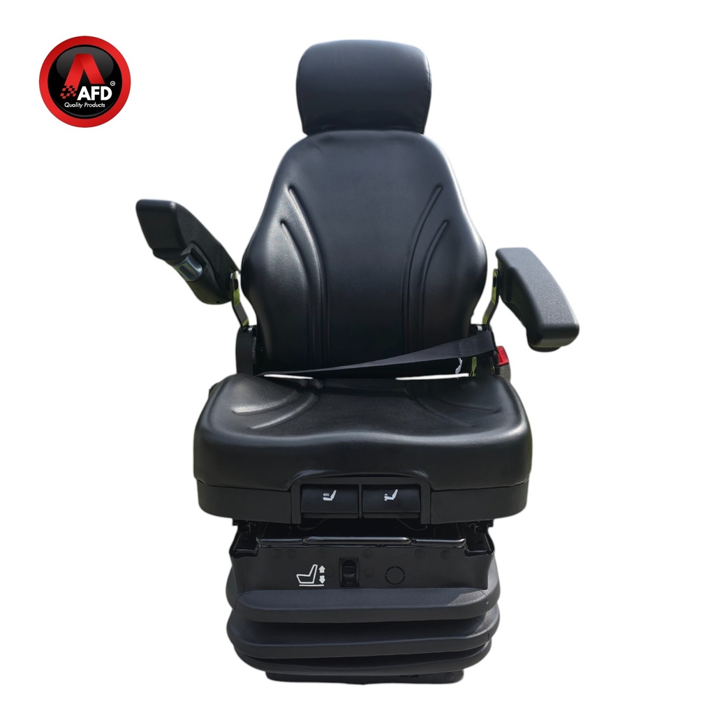 ASIENTO PVC NEGRO  SUSP. NEUMATICA 24V C/REPOSA CABEZA . BRAZO .CINTURON SEGURIDAD AFDTC08-1