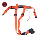 CINTURON SEGURIDAD RETRACTIL 3 PUNTAS CON SENSOR COLOR NARANJA AFDSE3006-1