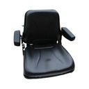 ASIENTO PVC NEGRO MONTACARGA C/REPOSA BRASO FIJO SENSOR  SENTADERA AFDYL01