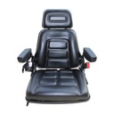 ASIENTO PVC NEGRO  CINTURON SEGURIDAD C/APOYA BRAZO FIJO ,C/APOYA CABEZA SENSOR ASIENTO AFDYS02
