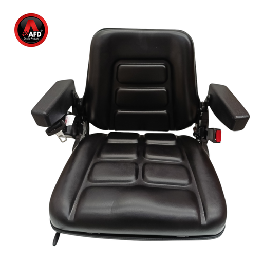 [AFDYS02] ASIENTO PVC NEGRO  RECLINABLE CINTURON SEGURIDAD C/APOYA BRAZO FIJO AFDYS02