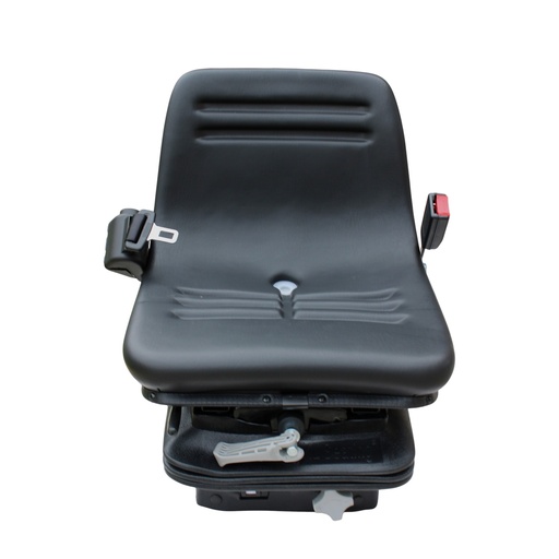 [AFDYY12-3] ASIENTO PVC NEGRO SUSPENSIÓN MECANICA TRACTOR AGRICOLA C/CINTURON SEGURIDAD RETRACTIL AFDYY12-3
