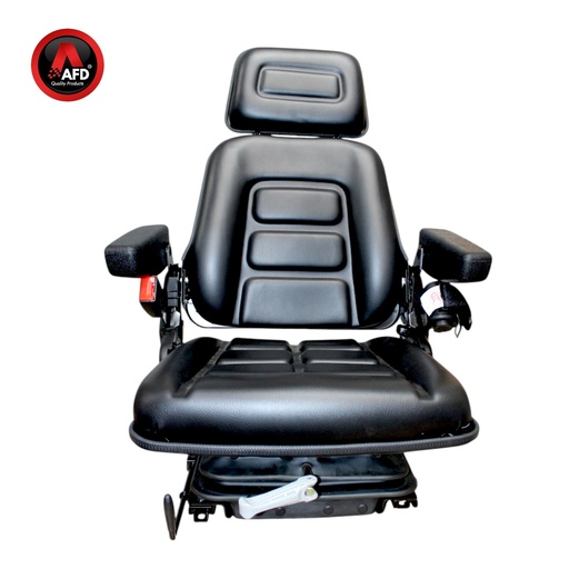 [AFDYS2-8V1] ASIENTO PVC NEGRO SUSPENSION MECANICA J02 C/REPOSA CABEZA . BRAZO Y CINTURON SEGURIDAD AFDYS2-8V1