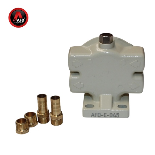 [AFD-E-045] BASE FILTRO COMBUSTIBLE ROSCA FILTRO M18X1.5 CONECTOR IN. SA. 1/4"-18  AFD-E-045