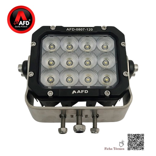 [AFD-0807-120] FARO TRABAJO 12 LED OSRAM 10W = 120W DE 9-32V IP69K .10200LM / AFD-0807-120