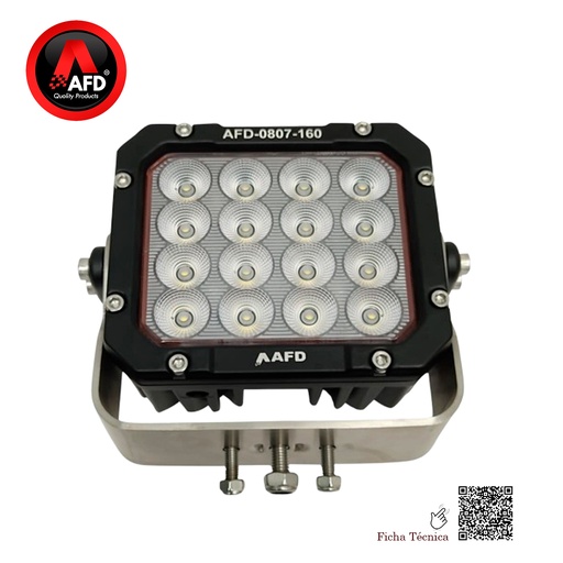 [AFD-0807-160] FARO TRABAJO 16 LED OSRAM 10W = 160W DE 9-32V IP69K .13600LM / AFD-0807-160