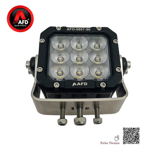 [AFD-0807-90] FARO TRABAJO 9 LED OSRAM 10W = 90W DE 9-32V IP69K .7650LM  / AFD-0807-90