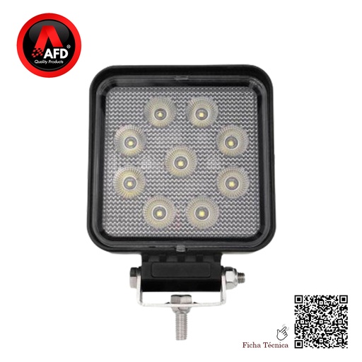 [AFD-0806-3-36] FARO TRABAJO 9 LED OSRAM 36W 9-110V LENTE PC IP68  AFD-0806-3-36