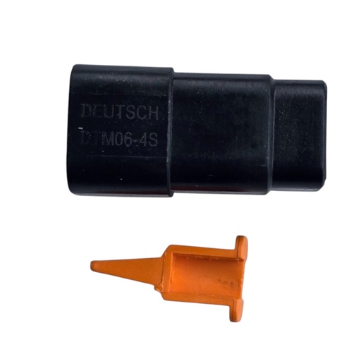 [DTM06-4SB] CONECTOR 4 PINES MACHO SELLO Y SEGURO DEUTSCH DTM06-4SB