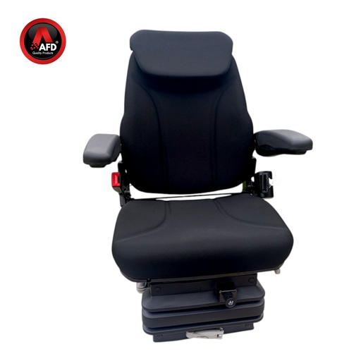 [962556600BK] ASIENTO ACTIVO ALTO SUSP. NEUMATICA- MOL550-12V - TELA NEGRO C/ APOAYA BRAZOS & CINTURON 962556600BK